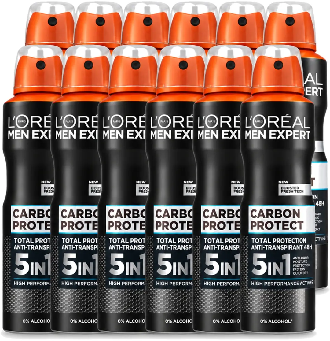 12 x L'Oréal Men Expert Carbon Protect 5-in-1