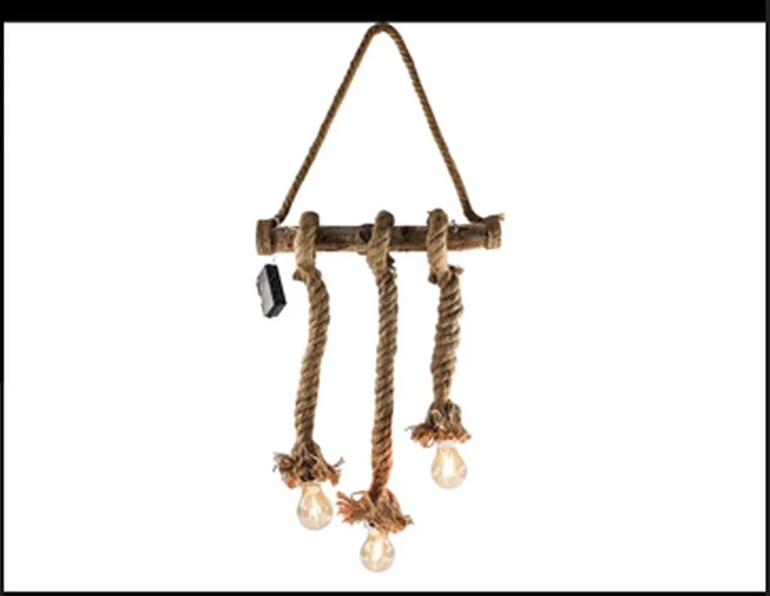 Svenska Living Hangdecoratie Hout/Touw LED