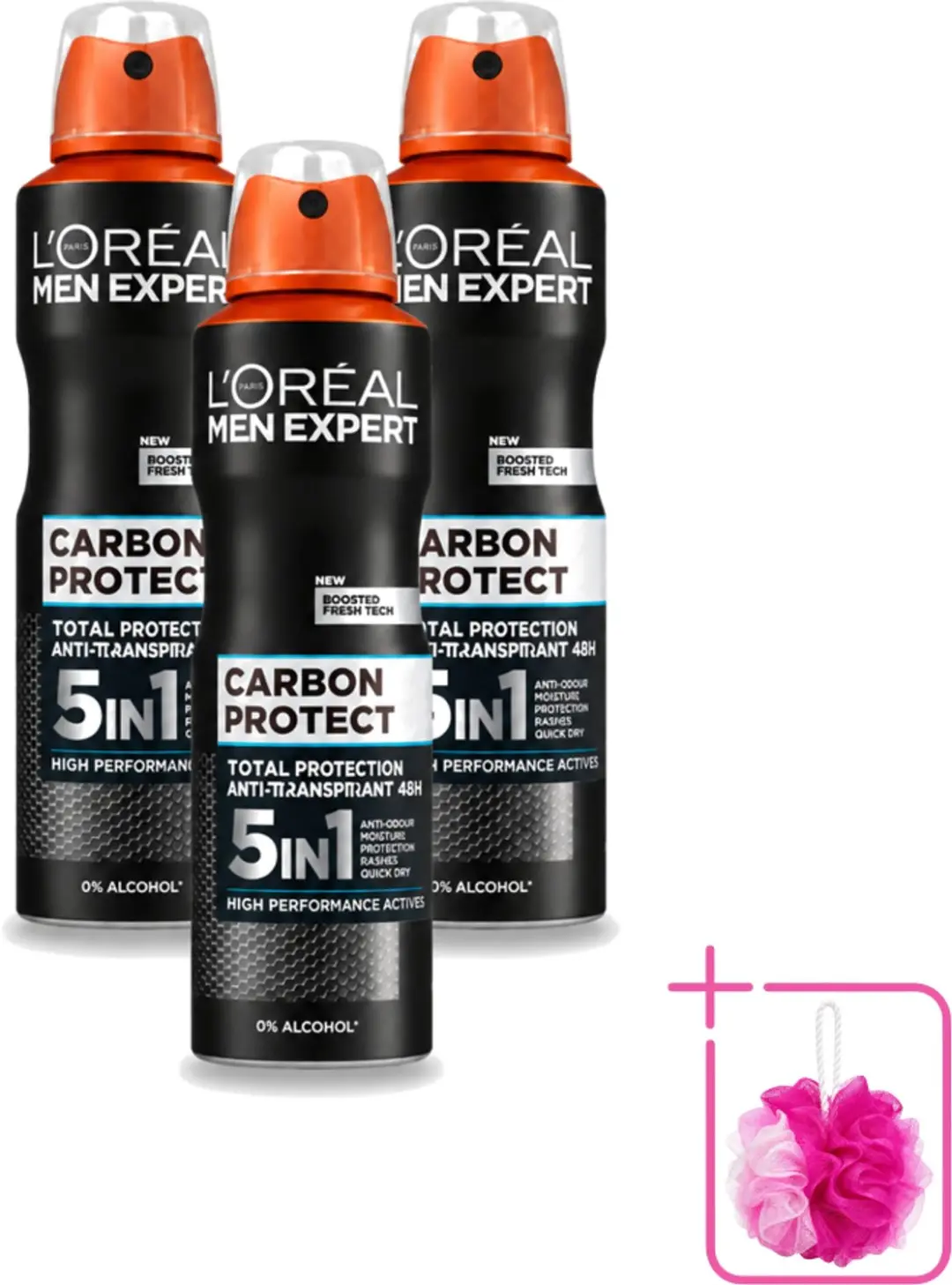 3 x L'Oréal Men Expert Carbon Protect 5-in-1