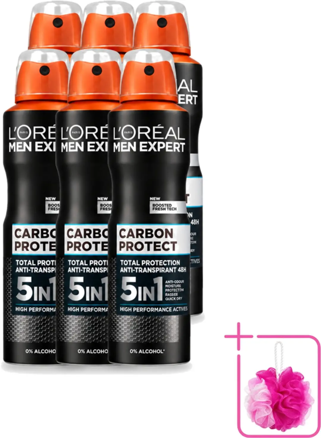 6 x L'Oréal Men Expert Carbon Protect 5-in-1
