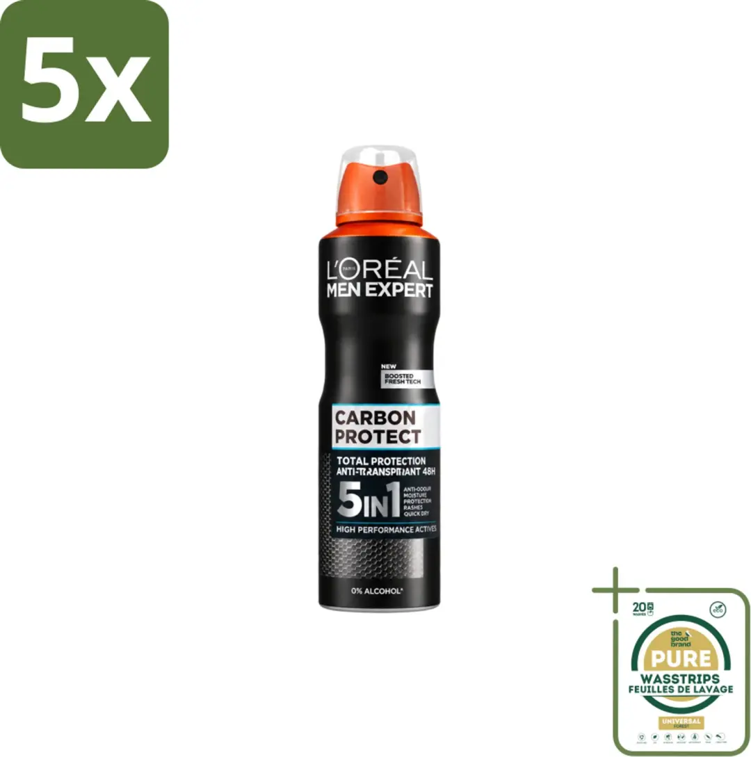 5 x L'Oréal Men Expert Carbon Protect 5-in-1