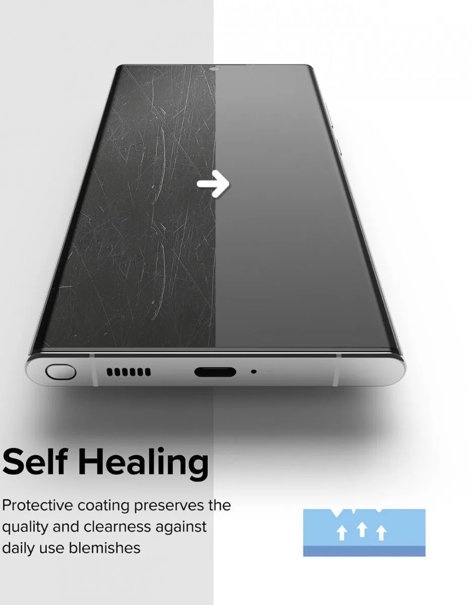 Ringke Dual Easy Film Screenprotector Samsung Galaxy S22 Ultra - 2 Stuks - afbeelding 6 van 6
