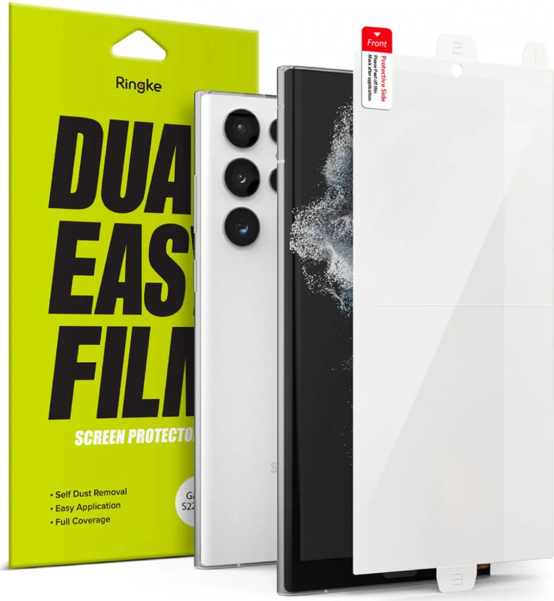 Ringke Dual Easy Film Screenprotector Samsung Galaxy S22 Ultra