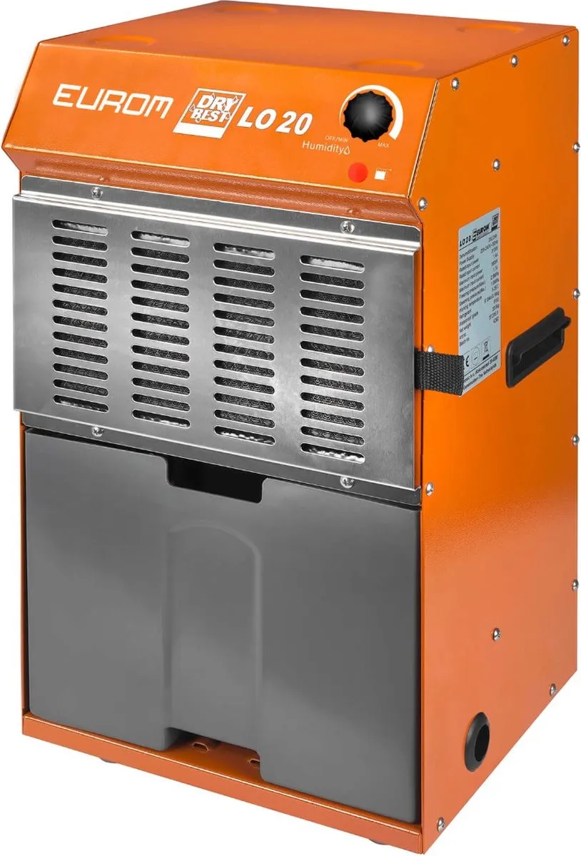 Eurom LO20 Luchtontvochtiger 360W - 260 m³/h - Vloermodel - Oranje