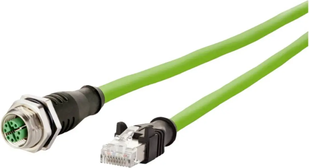 Metz Connect 142M2X25050 M12 Netwerkkabel CAT 6A - Groen - afbeelding 5 van 5