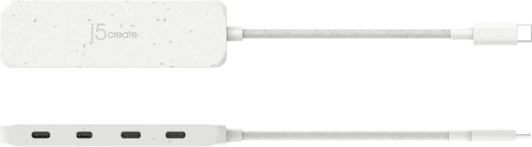 j5create JCH345EW-N USB-C Hub 4-Poorts - Wit - afbeelding 3 van 5