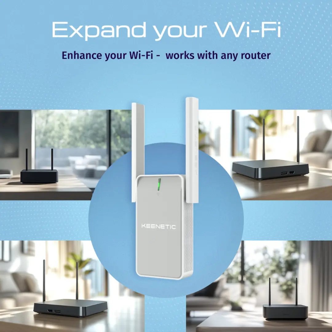 Keenetic Buddy 6 KN-3411-01-EU Wi-Fi 6 Mesh Extender - Wit - afbeelding 6 van 6