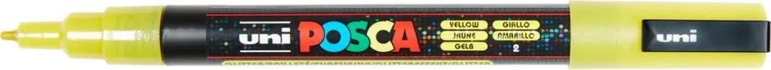Posca Uni Posca Verfmarker Glitter Geel