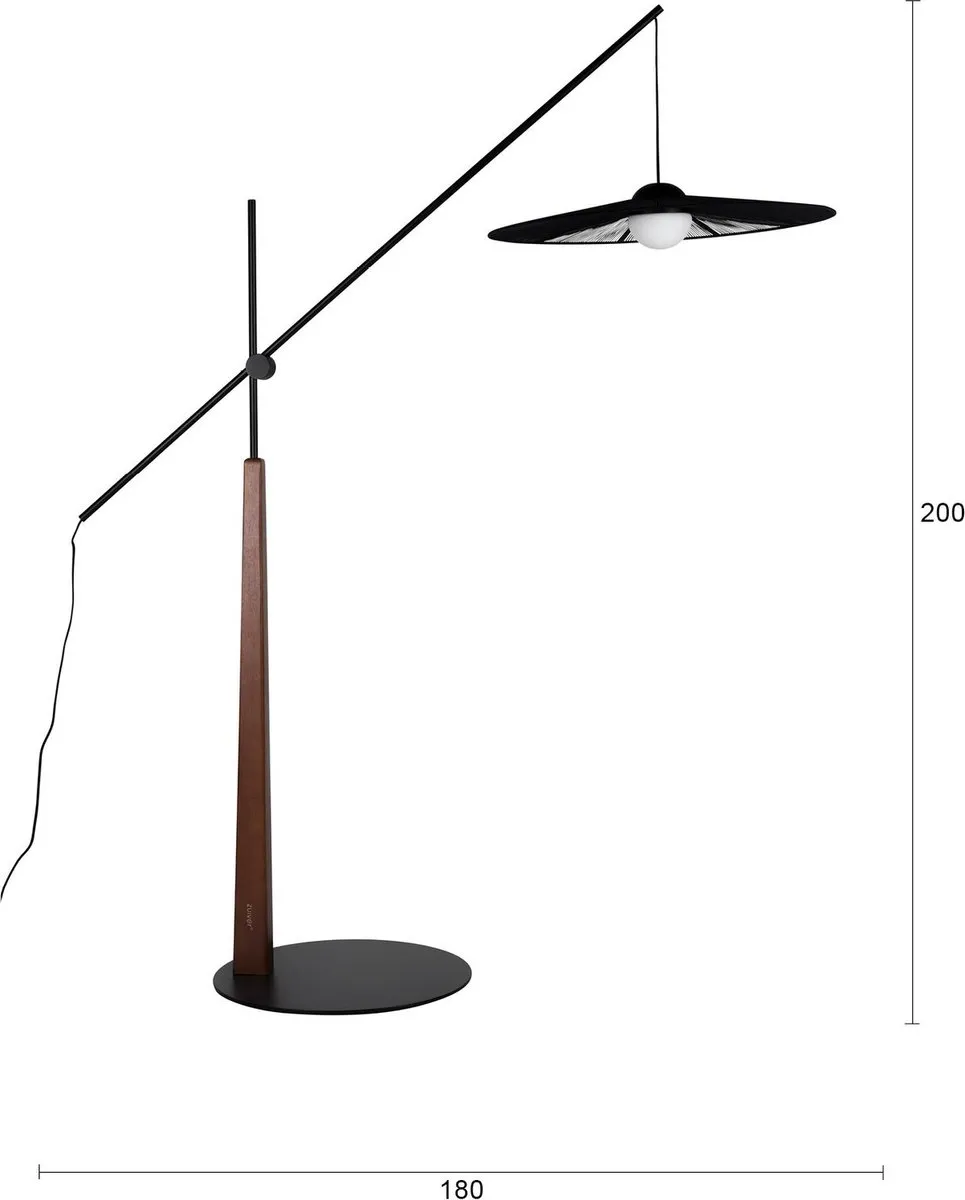 Zuiver Belle Vloerlamp - 4W - Zwart - afbeelding 6 van 6