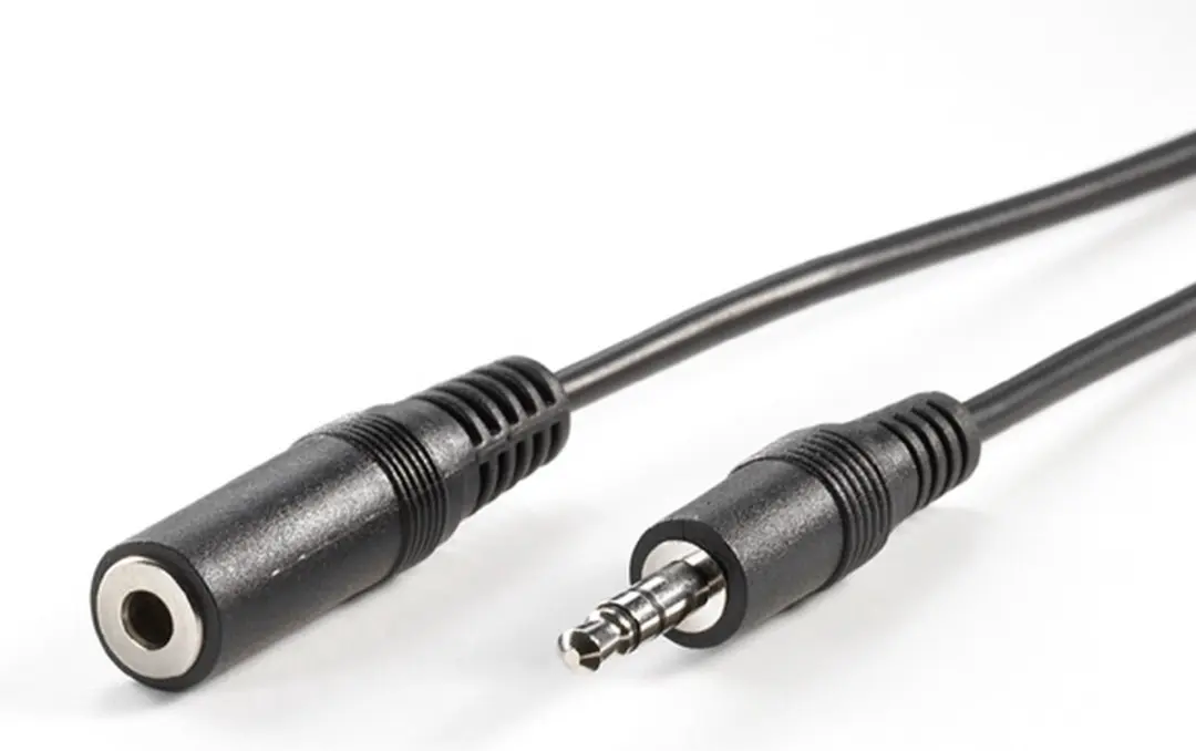 Value Audio Verlengkabel 3,5mm M/F - 2m - Zwart - afbeelding 2 van 3