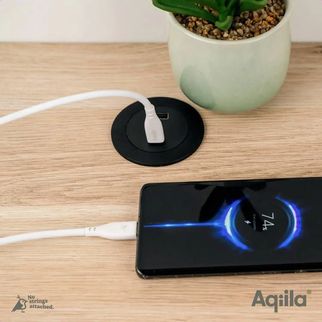 Aqiila AQCBPBIC1SI812 USB-C naar USB-C Kabel - 1 m - Wit - afbeelding 6 van 6