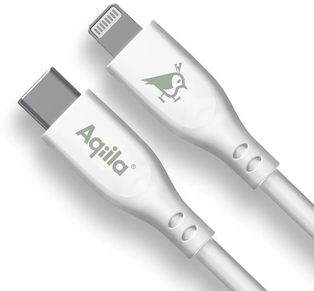 Aqiila AQCBPBIC4SI843 USB-C naar Lightning Kabel 2m - Wit - afbeelding 5 van 6