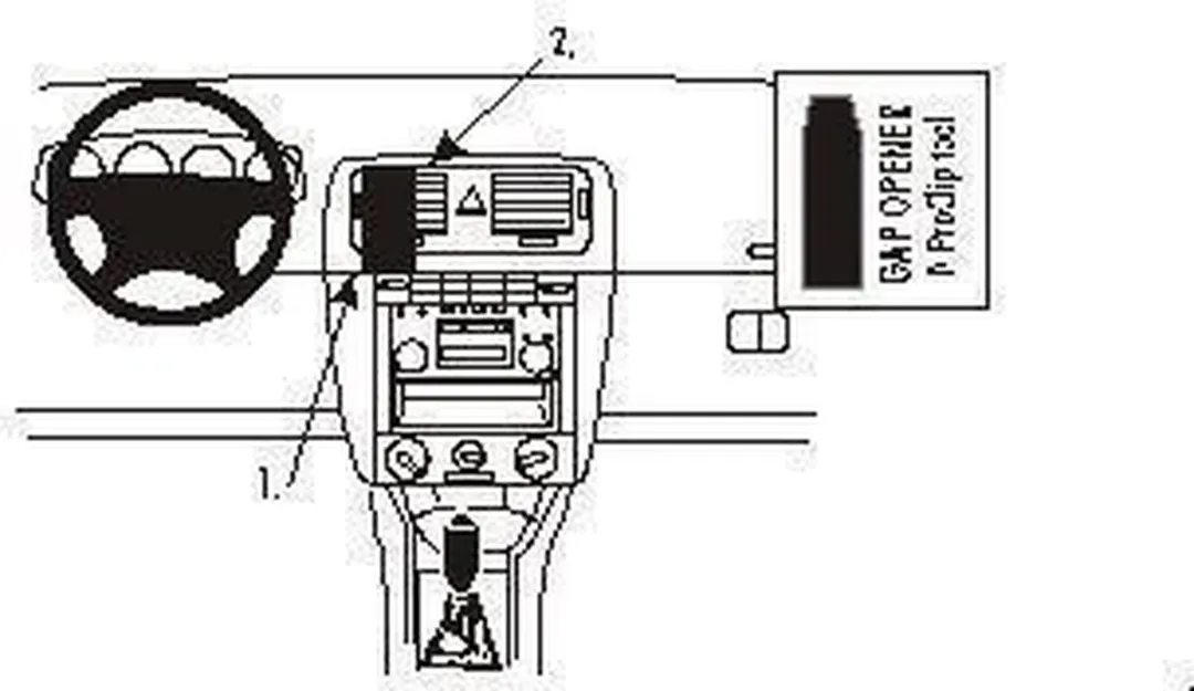 Brodit ProClip Center Mount Skoda Fabia 2000-2007 - Zwart