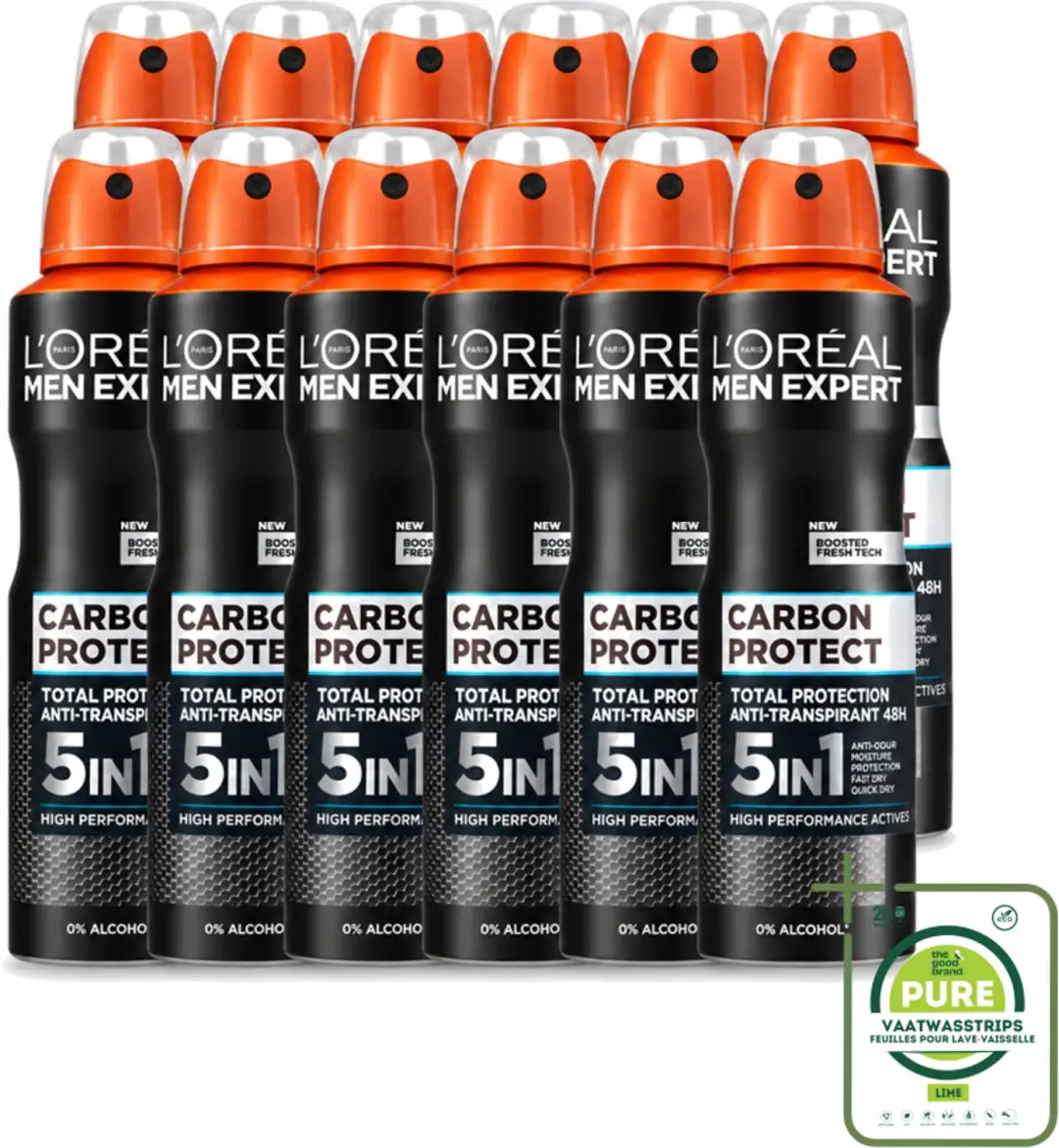 12 x L'Oréal Men Expert Carbon Protect 5-in-1