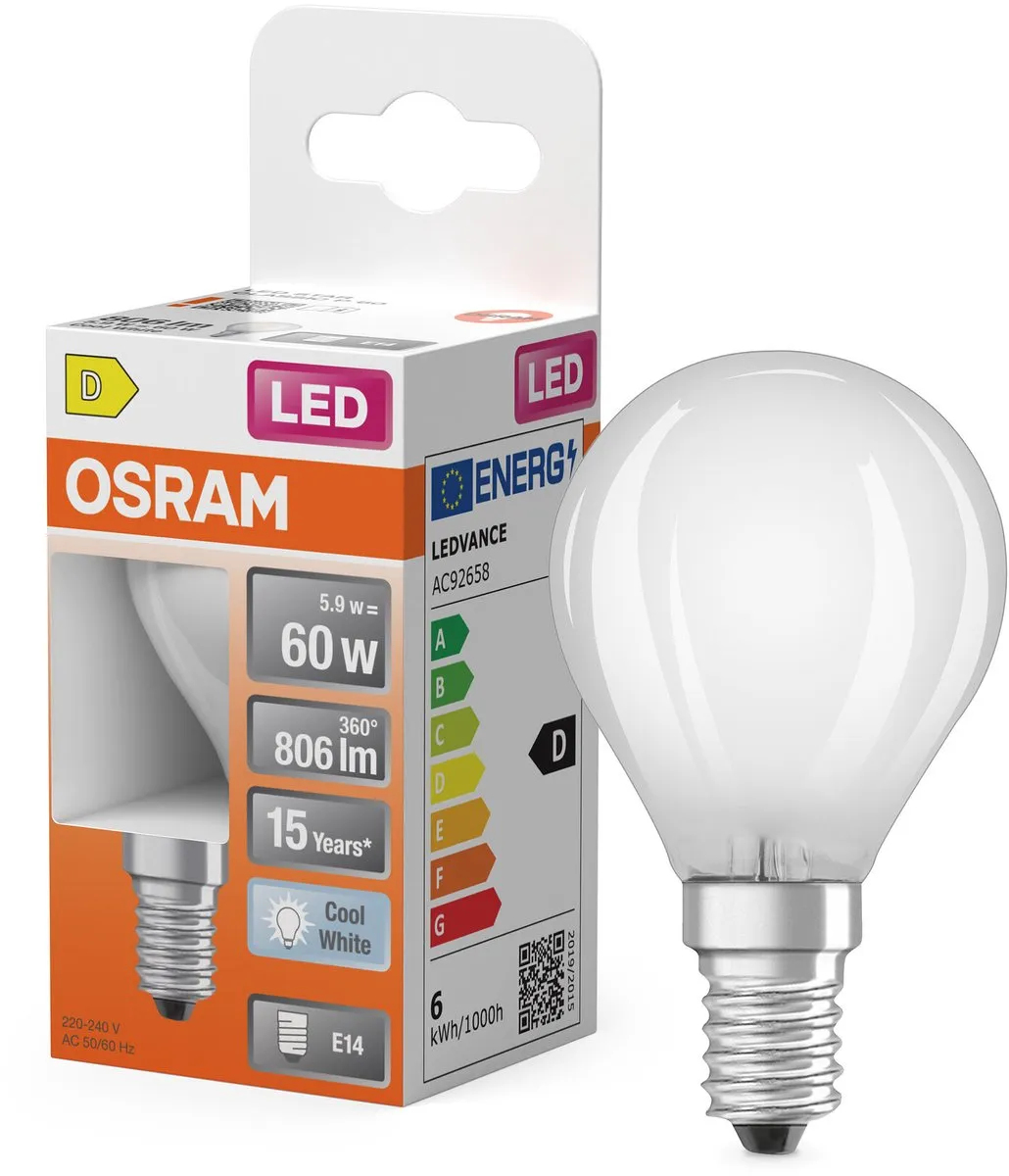 Osram LED Star Globe E14 5,5W 806lm Koelwit