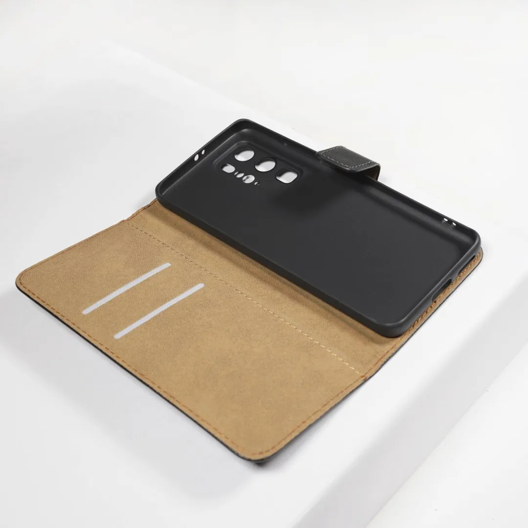 BMAX Leren Flip Case Huawei P40 Pro - 2 Pasjes - Zwart