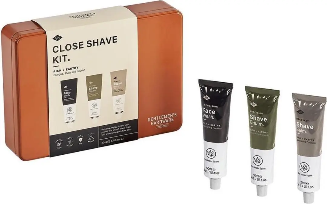 Gentlemen's Hardware Scheerset Close Heren 150 Ml Bruin 3-delig