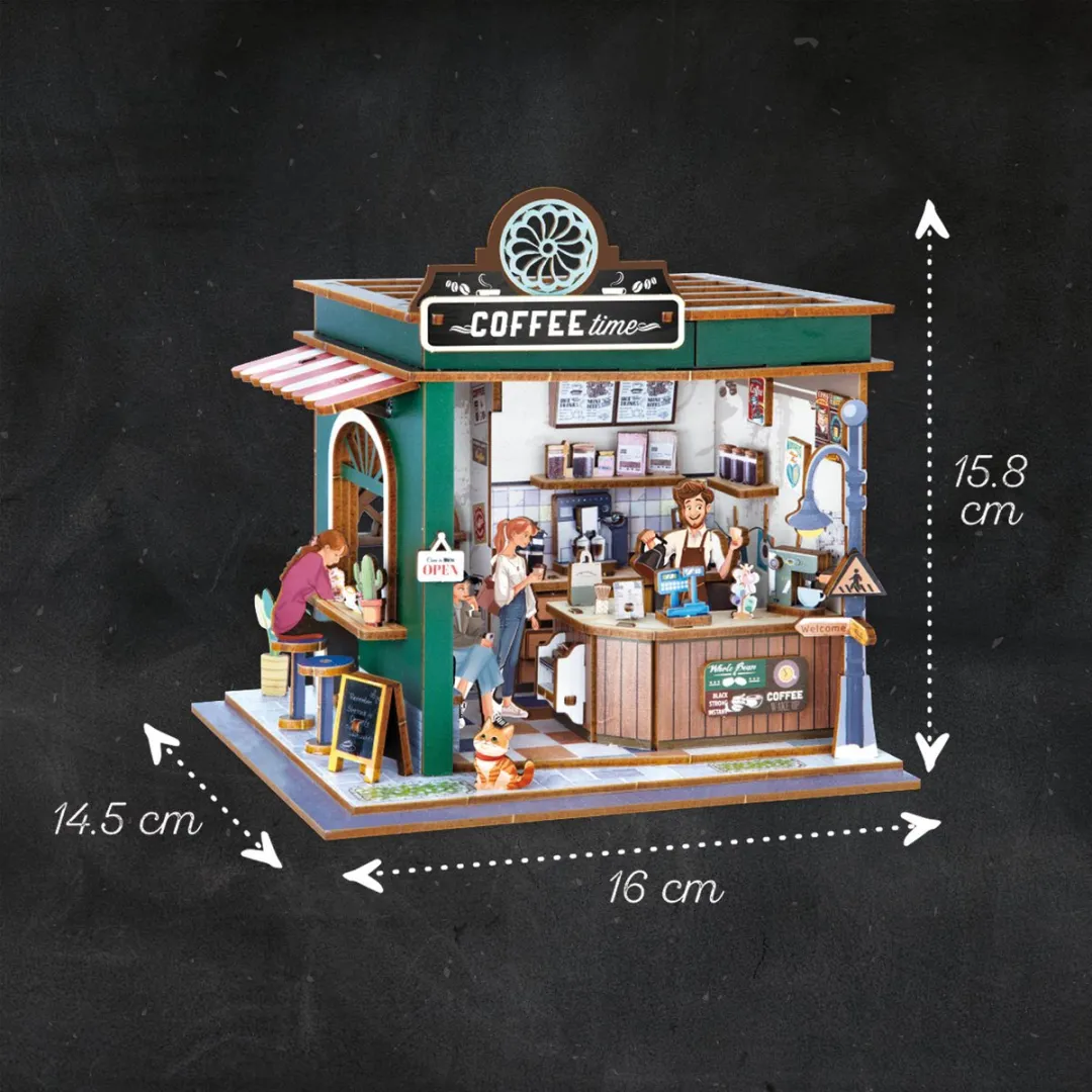 Buki France Miniatuurcafe Diorama Modelbouwpakket - 120 Onderdelen - Multi Color