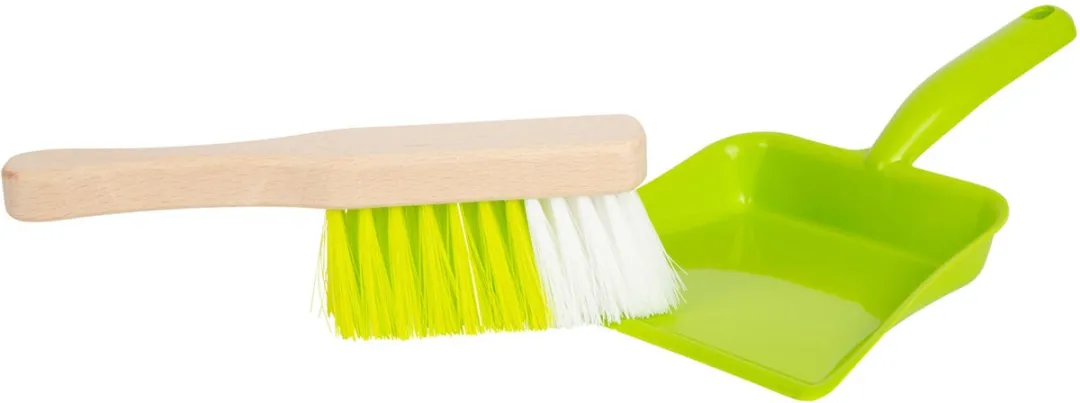 Small Foot Houten Veegset 3-delig - Groen/Hout/Wit