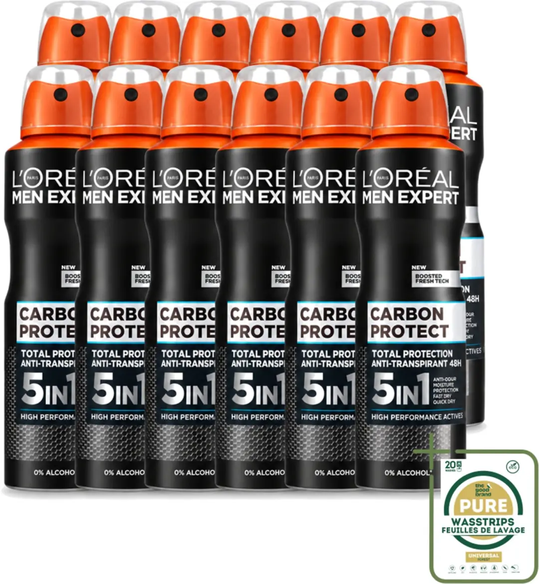 12 x L'Oréal Men Expert Carbon Protect 5-in-1