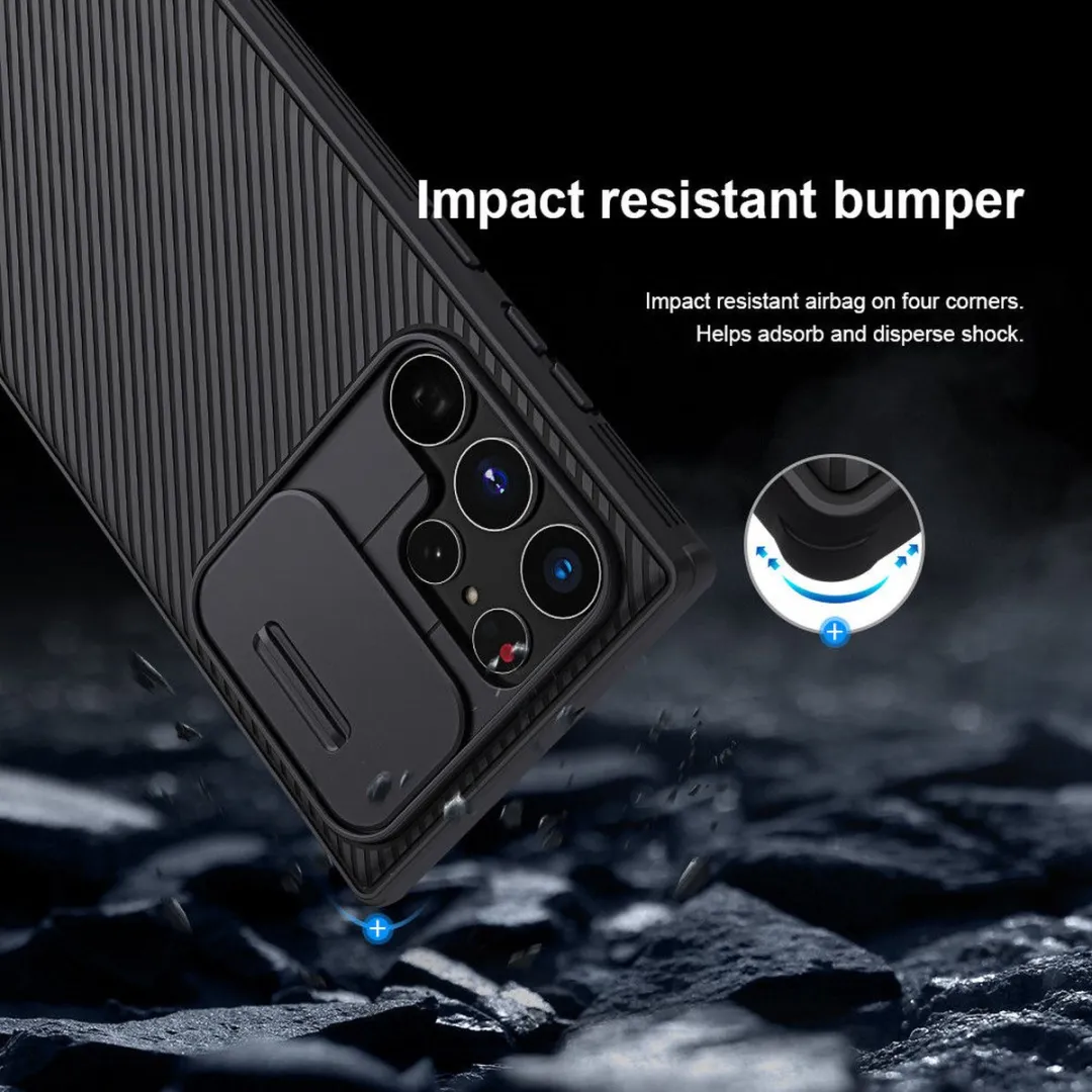 Nillkin CamShield Pro Hoesje Samsung Galaxy S22 Ultra - Blauw