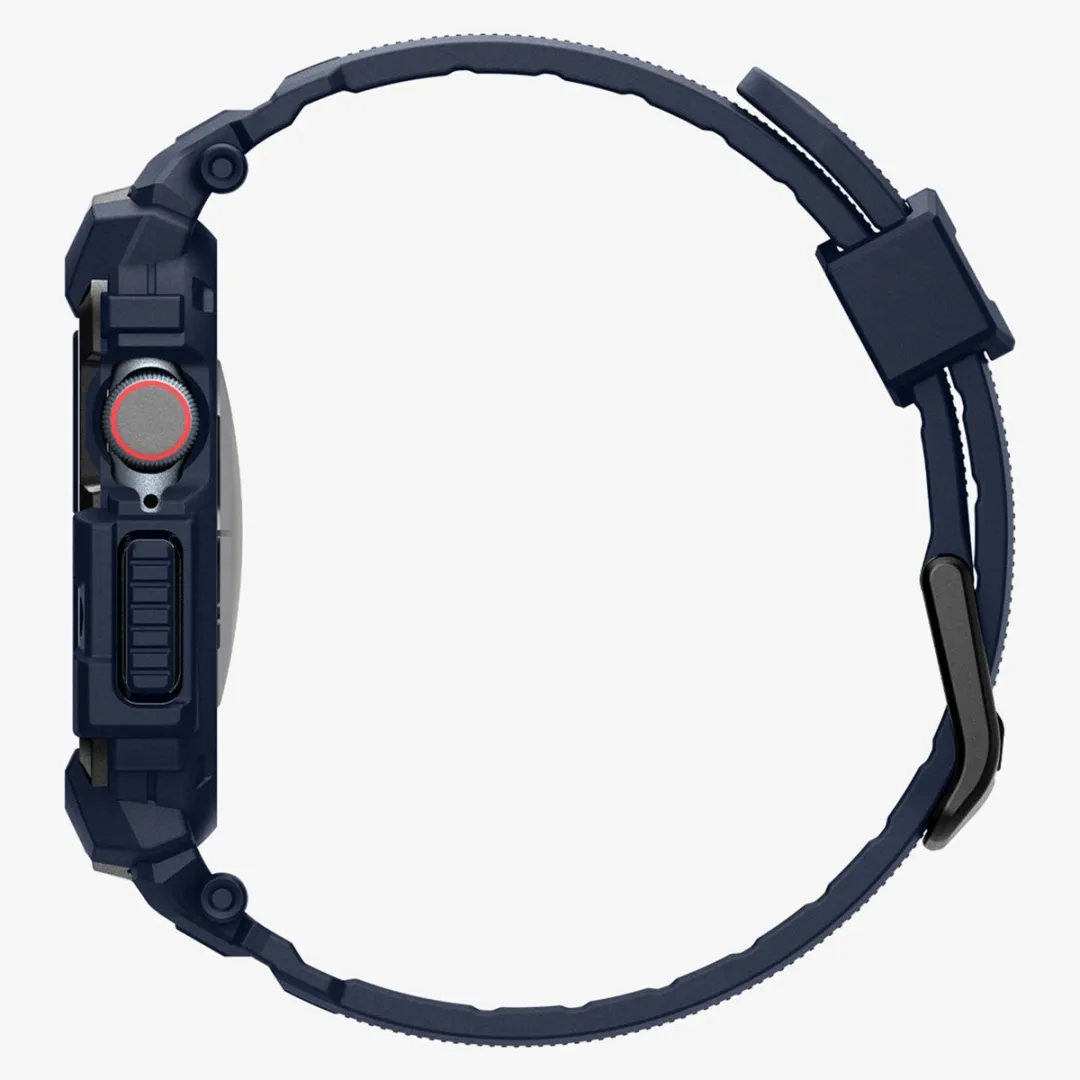 Spigen Rugged Armor Pro Hoes Apple Watch 10 42mm - Navy Blue - afbeelding 6 van 6