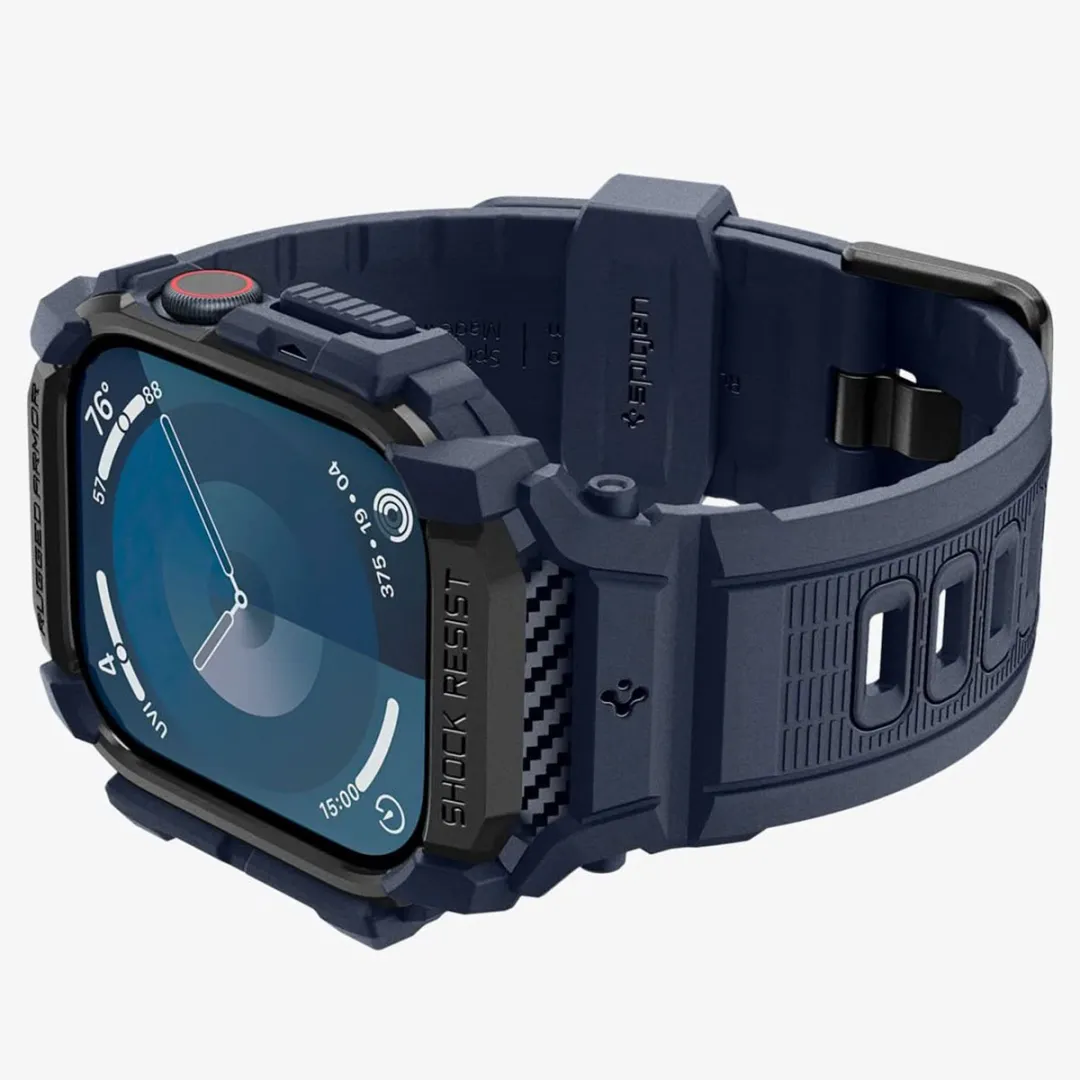 Spigen Rugged Armor Pro Hoes Apple Watch 10 42mm - Navy Blue