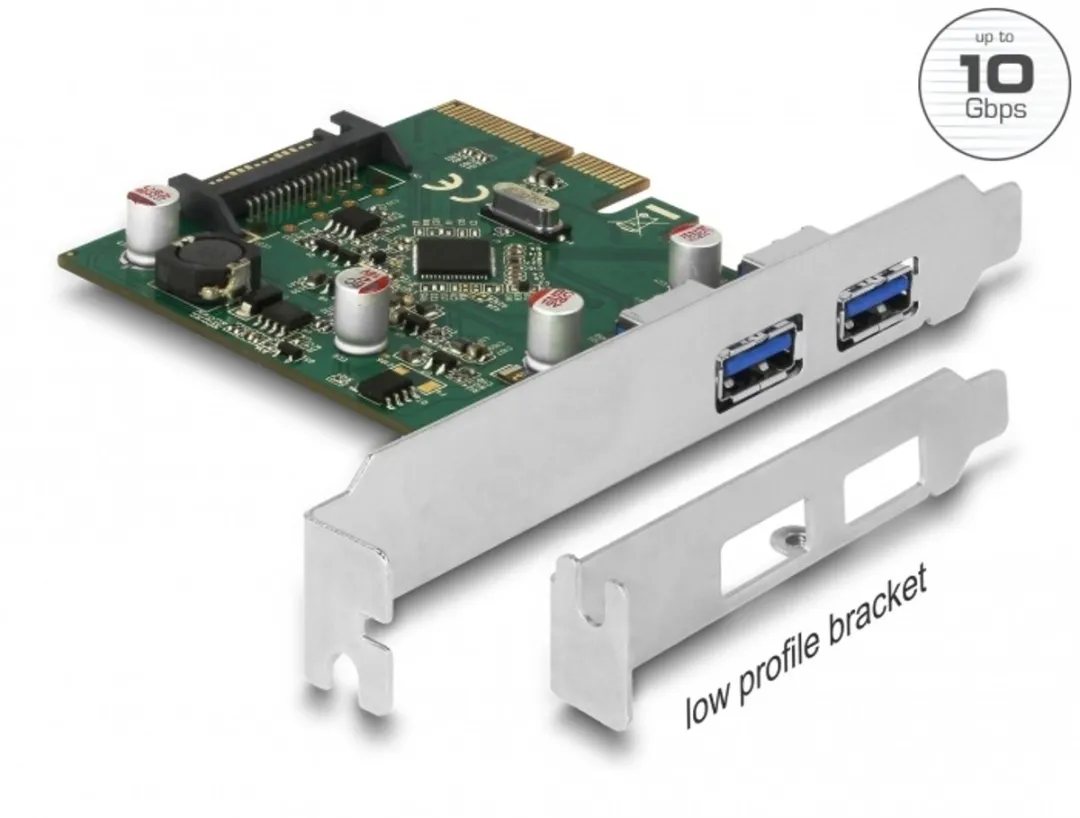 Delock PCIe x4 Kaart 2x USB 3.2 Gen 2 Type-A - afbeelding 6 van 6