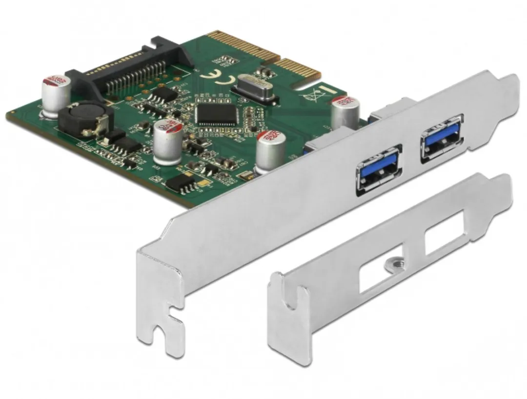 Delock PCIe x4 Kaart 2x USB 3.2 Gen 2 Type-A