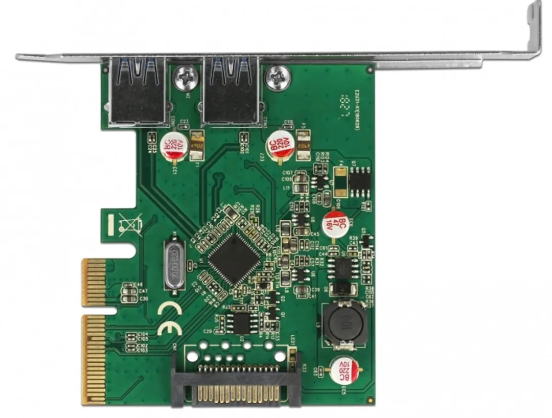 Delock PCIe x4 Kaart 2x USB 3.2 Gen 2 Type-A