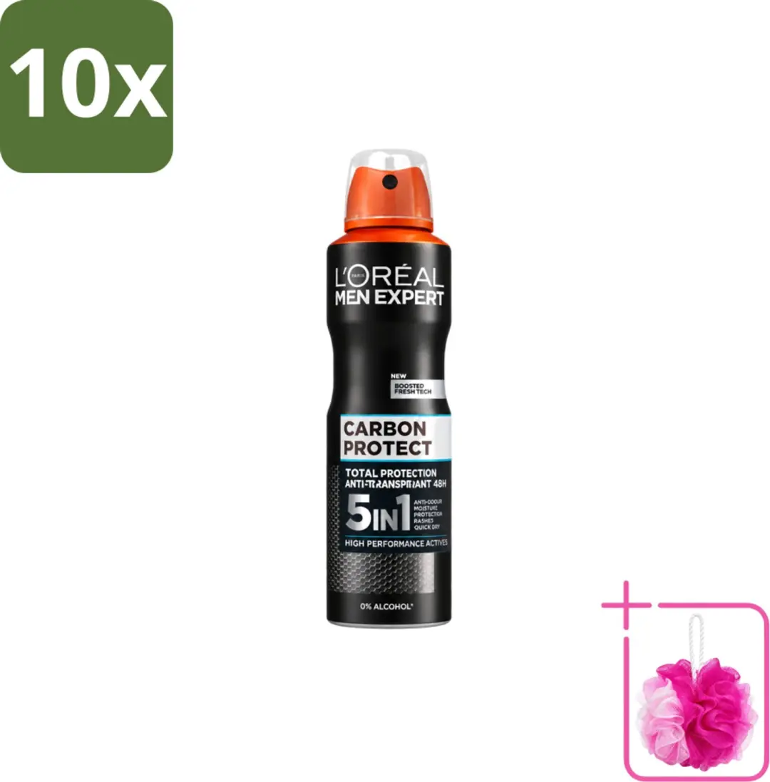 10 x L'Oréal Men Expert Carbon Protect 5-in-1