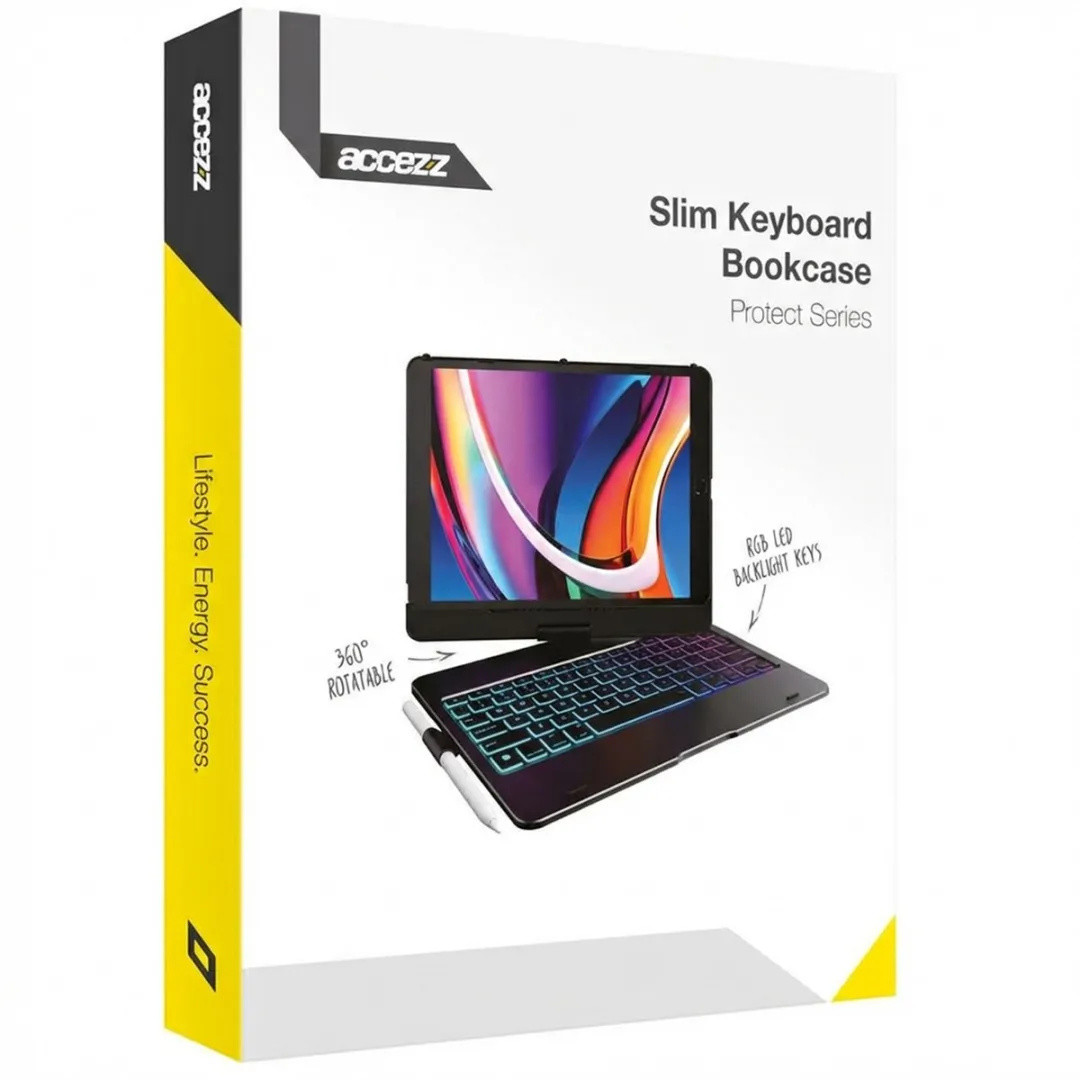 Accezz 360 Slim Keyboard Bookcase SH00063994 - iPad 10.2" - Zwart