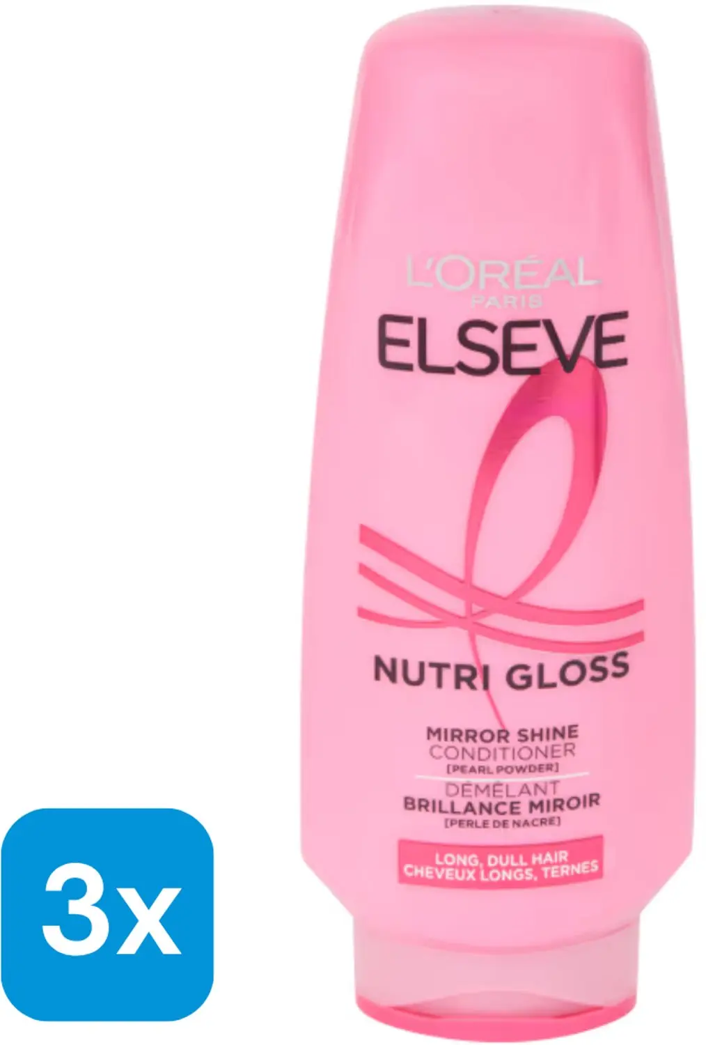 3x 250 ml L'Oréal Elseve conditioner Nutri Gloss 250