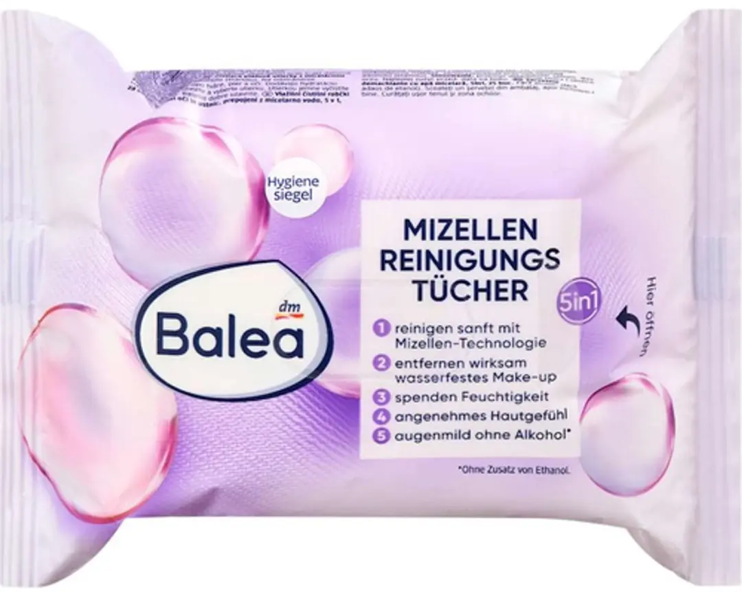 Balea reinigingsdoekjes micellair, 25 st