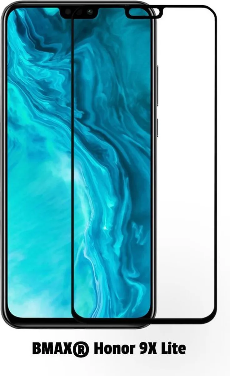 BMAX Screenprotector Honor 9X Lite - 2 Stuks - Zwart