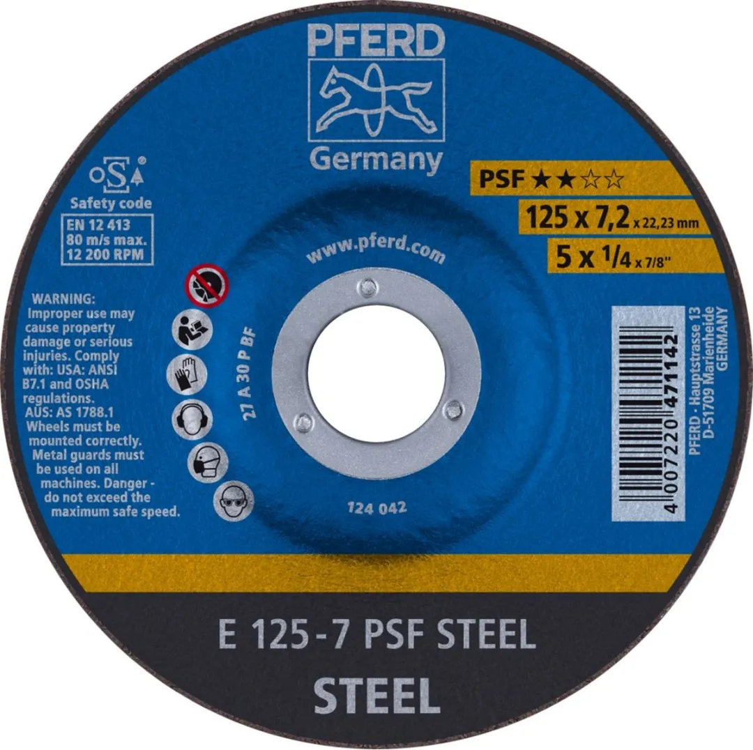Pferd Afbraamschijf Staal E 125-7 PSF STEEL