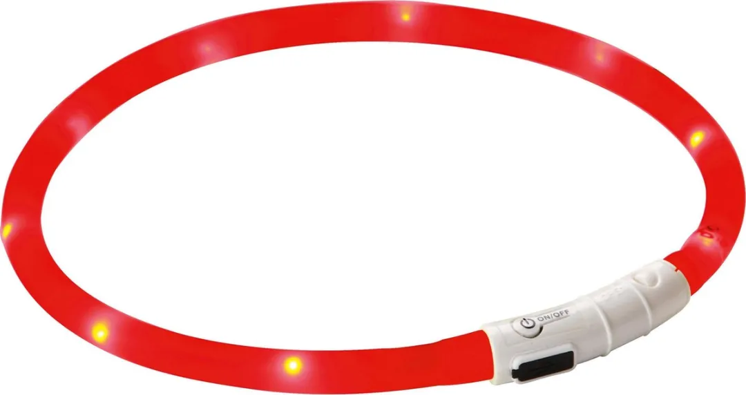 Kerbl Maxi Safe LED Halsband - Rood - afbeelding 3 van 4