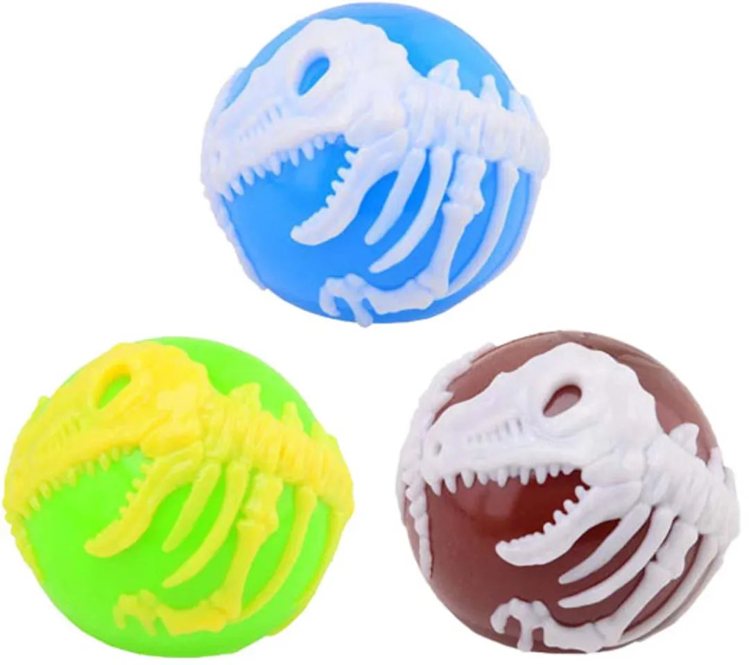 Johntoy Lichtgevende Dino Stuiterbal 8cm