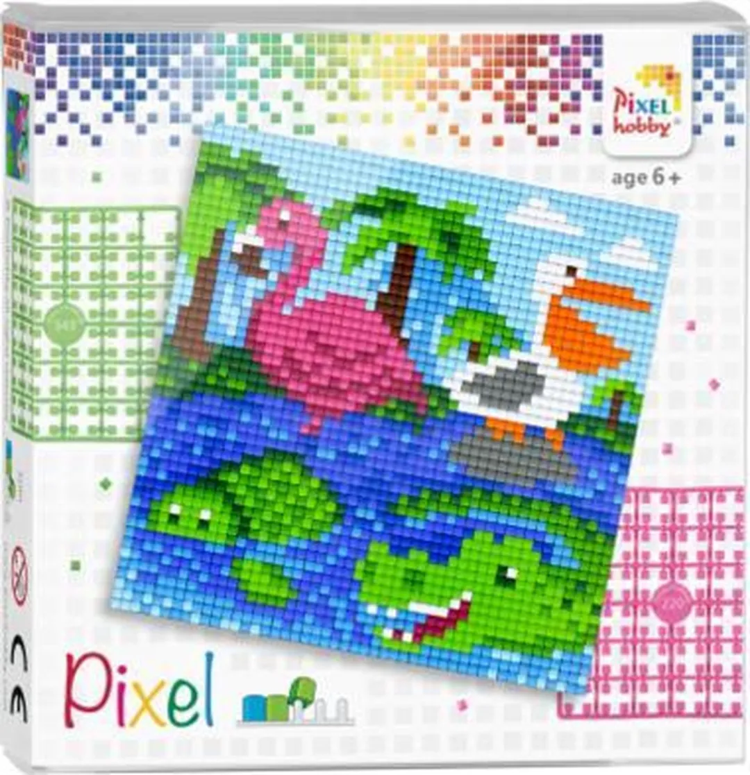 Pixelhobby Pixel Set Dieren aan het water - Multi