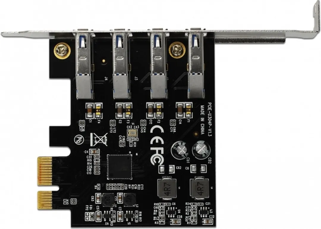 Delock USB 3.0 PCIe Kaart 4x Extern Type-A - Groen