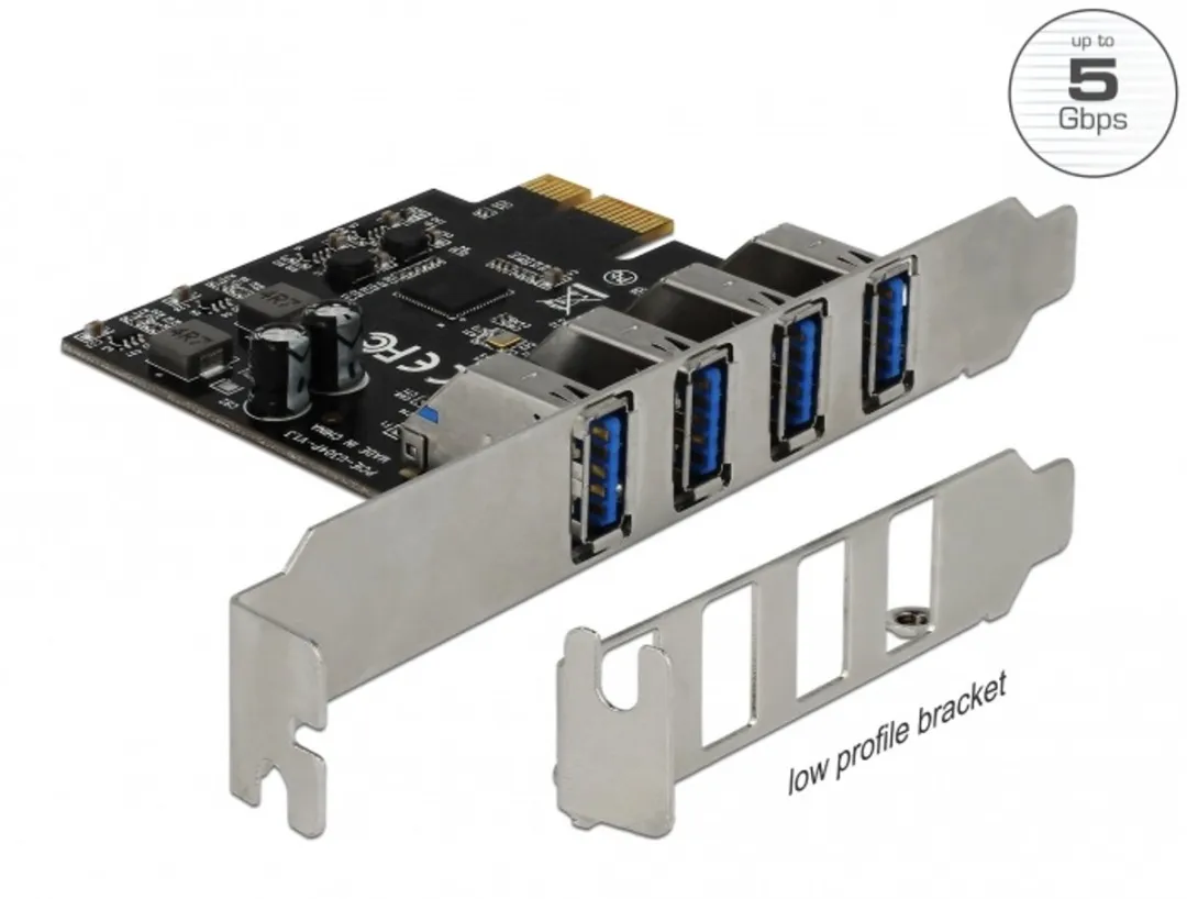 Delock USB 3.0 PCIe Kaart 4x Extern Type-A