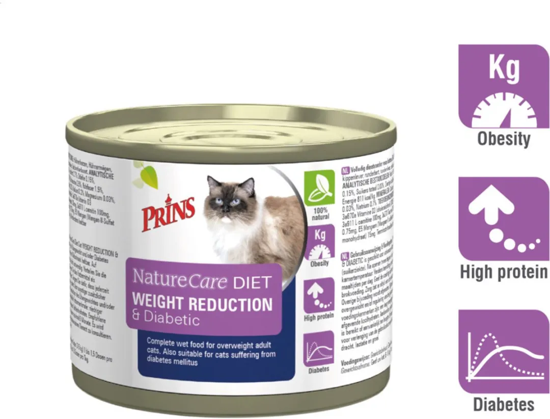 Prins NatureCare Dieet Kattenvoer Nat - 12x200g
