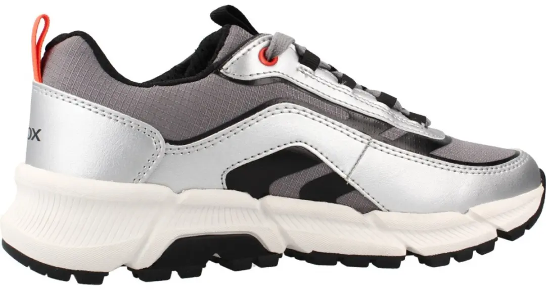Geox Flexyper Plus Kindertrainers - 31 - Zilver/Lichtrood - afbeelding 3 van 5