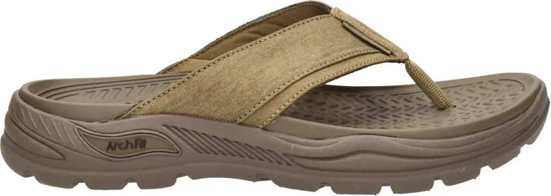 Skechers Arch Fit Motley SD heren slipper - Taupe - Maat 41