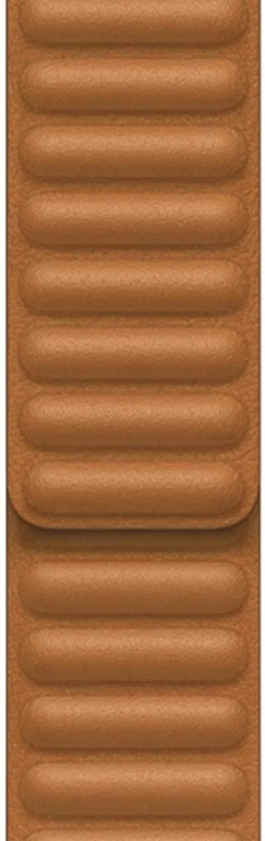 Apple Watch Leather Link 45mm - Goudbruin - M/L