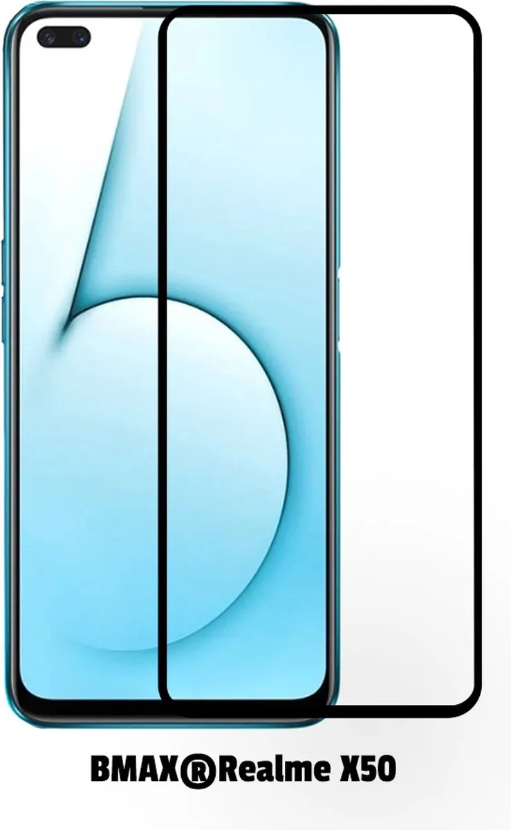 BMAX Realme X50 Screenprotector - 2 Stuks - Zwart