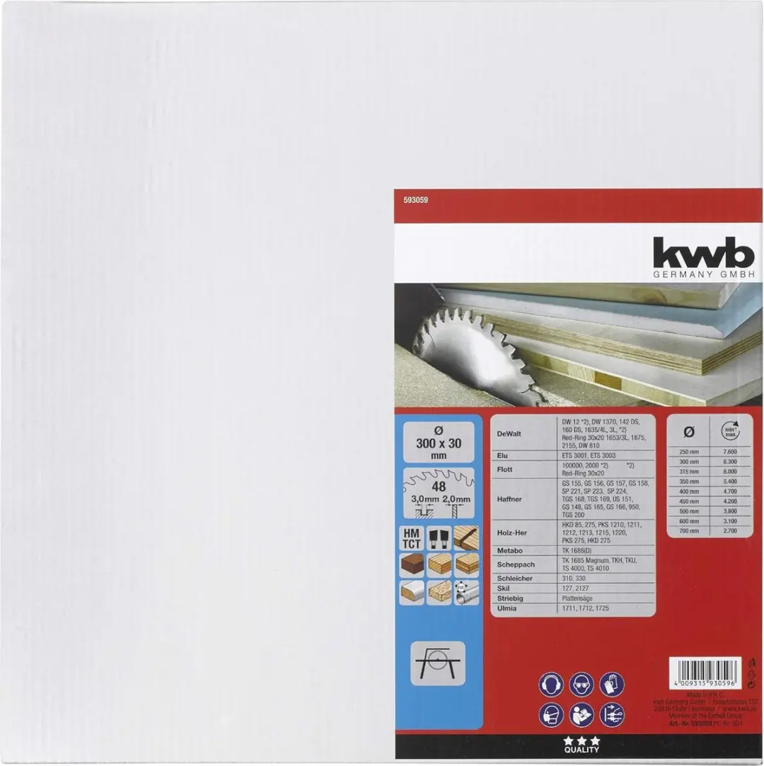 KWB Cirkelzaagblad 300x30 mm - 48 tanden - afbeelding 3 van 3