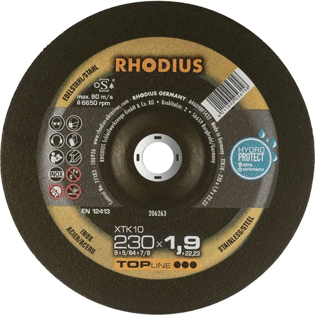 Rhodius XTK10 206263 Doorslijpschijf Ø230 x 1,9mm