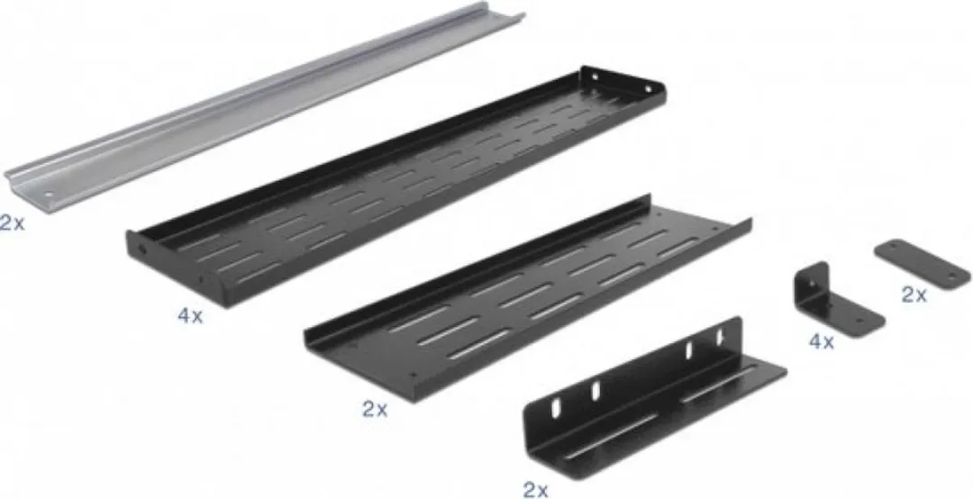 Delock 42632 Rekrailset - Zwart