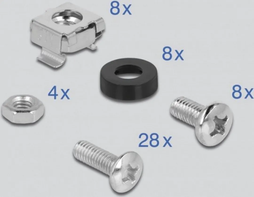 Delock 42632 Rekrailset - Zwart